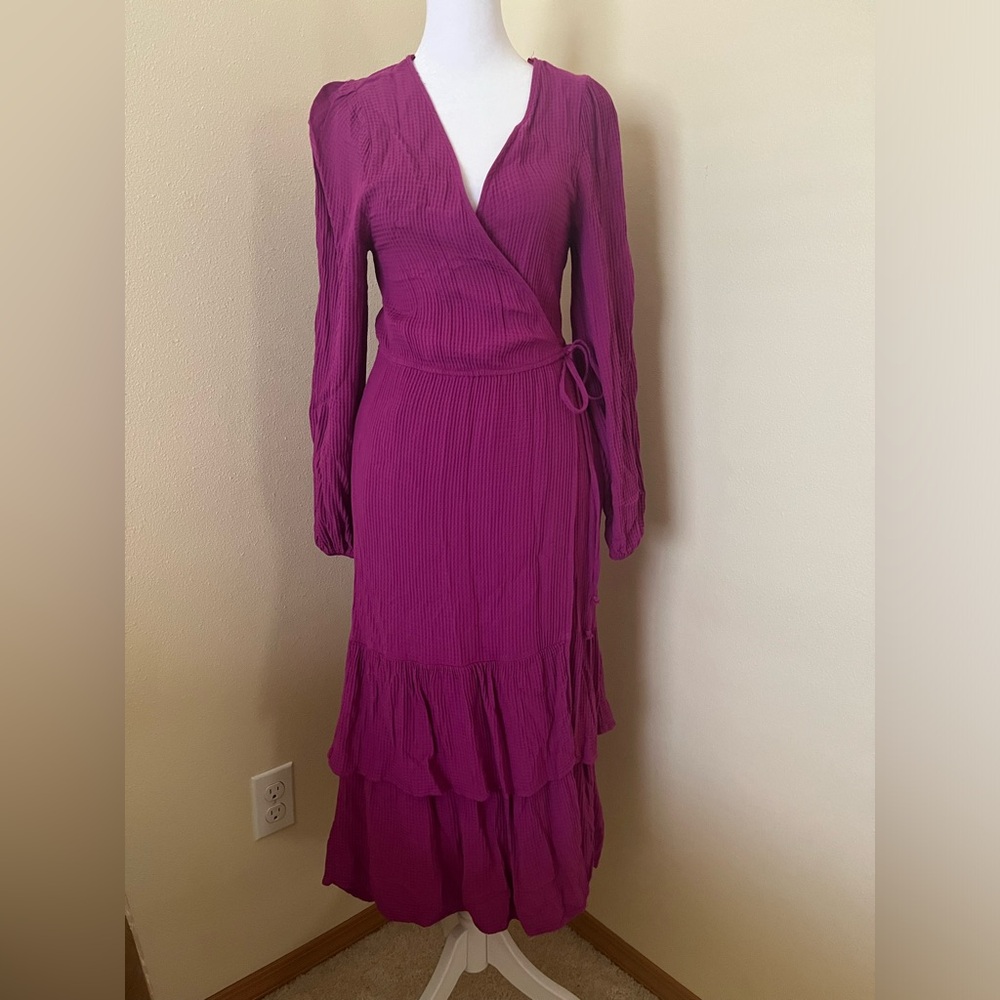 Knox Rose Fuchsia Wrap Maxi Dress